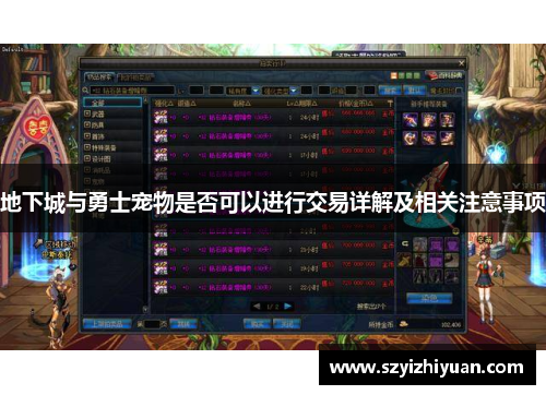 地下城与勇士宠物是否可以进行交易详解及相关注意事项